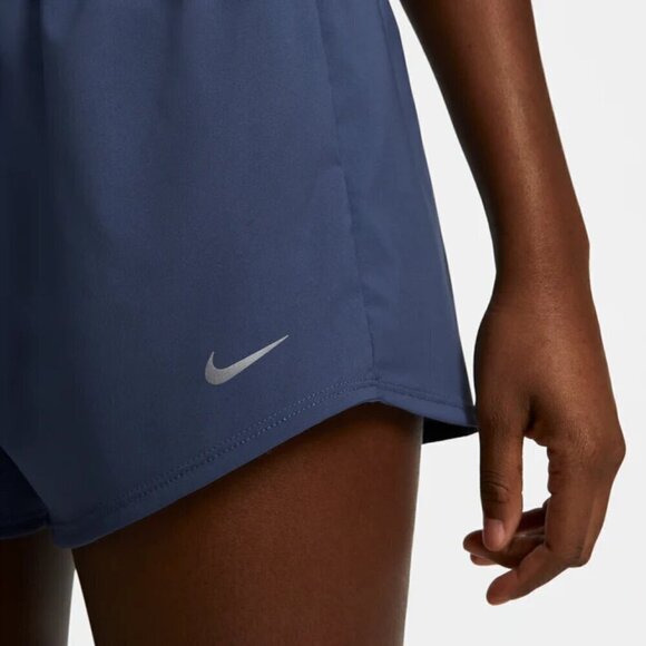 💕NIKE💕 DRI FIT One Mid Rise 3" Shorts ~ Diffused Blue/Reflective Silver XL NWT - Picture 5 of 14